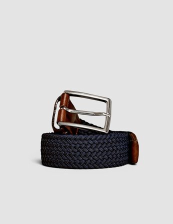 Shaping New Tomorrow - Braided Elastic Belt - Dark Navy - Herre - Størrelse 95