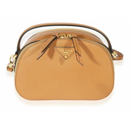 Prada Vintage, Pre-owned Saffiano Odette Bag Bruin, Dames, Maat:ONE Size