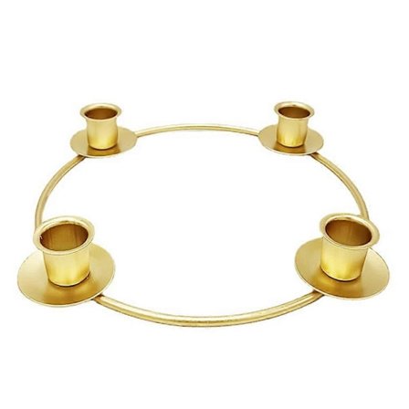 Elegant Ljusstake i Järn Klassisk Stil Ljusplacering Heminredning Jul Gyllene 1-pack