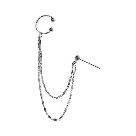 1 stk. Flerlags Kjede Øremansjett Øredobber Lang Duske Piercing Stud Øredobb Dame Clip Øredobber 2022 Øreklips Smykker