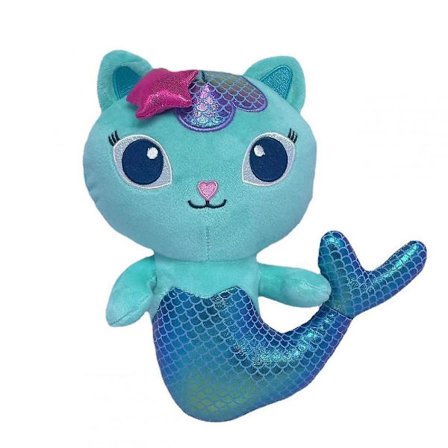 Dukkehus Havfrue Kat Dukke Plys Legetøj (23cm, 133g, Havfrue Kat)