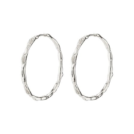 Pilgrim Eddy Genanvendt Organic Shaped Hoops Maxi Sølv Belagt, Tøj & Bolig, Smykker, Øreringe