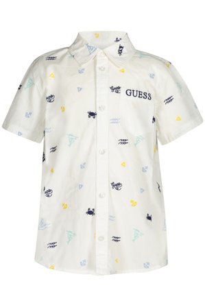 Guess Jeans Camicia Maniche Corte Bambino Bianco