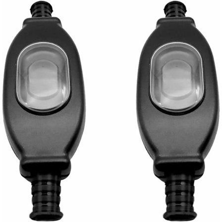 2-pack strömbrytare för strömkabel, 250V vattentät strömbrytare, IP65 dammtät och vattentät strömbrytare, lämplig för belysningsarmaturer