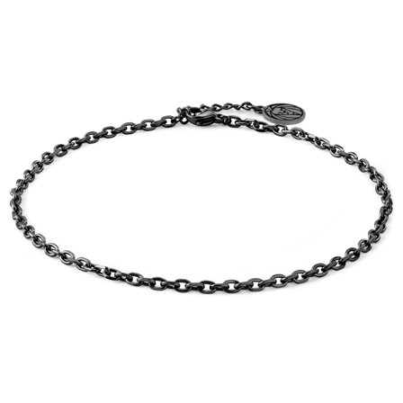 Corrente de Pé para Homem em Aço Inoxidável Preto para homens - Corrente de pé