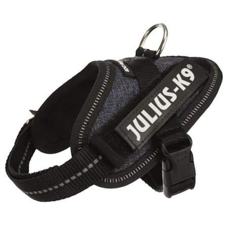 JULIUS K9 Selen Power IDC Baby 1–XS : 29–36 cm - 18 mm - Jeansen blå - För hund