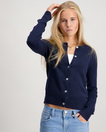 RYVLS Cloé Soft Knit L/S Cardigan Bleu Pulls Fille - Kids Brand Store