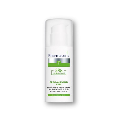 Pharmaceris Sebo-Almond Peel 5% Mandelic Acid Exfoliating Night Cream 50 ml, Skincare, Ansigtspleje, Uren Hud