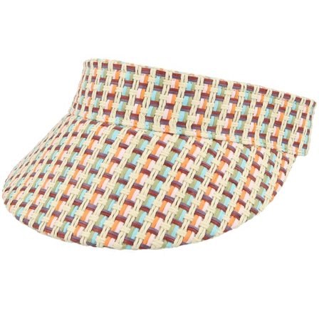 Seeberger - Multi visor Czapka Z Daszkiem - Straw Linen/Sandal Visor @ Hatstore