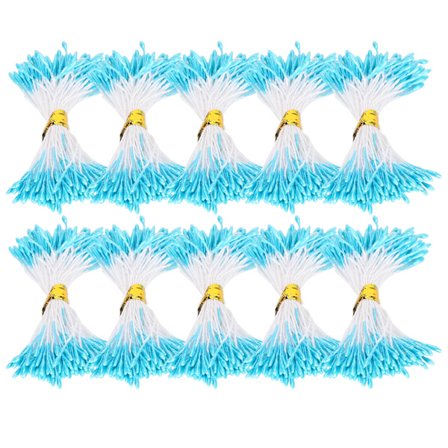 900 st pärlstamens blå dubbeländad blomma kärna gips konstgjord bukett gör tillbehör (1 mm (#17))