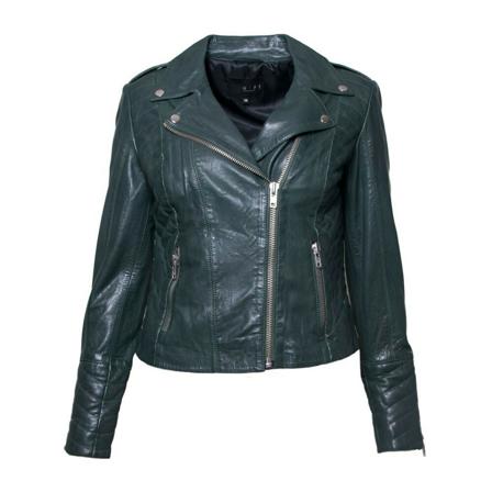Notyz Leather Jas , Groen , Dames , Maat: M