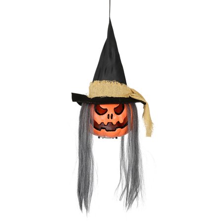 Hengende Gresskarhode med Lyd og Lys