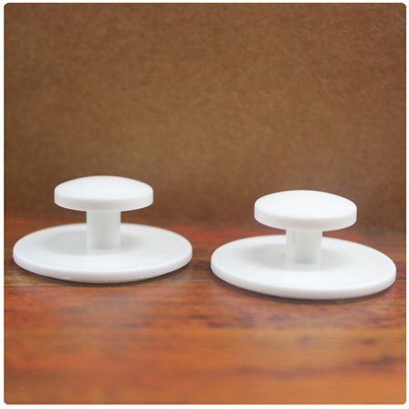 Selvklæbende håndtag, 4 stk plast runde skuffeknapper Instant Cab