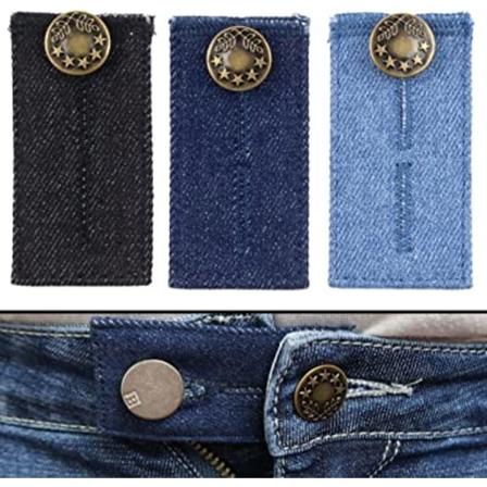 Bælteforlænger til jeans og bukser, sæt af 3, midjeforlænger op til 5 cm
