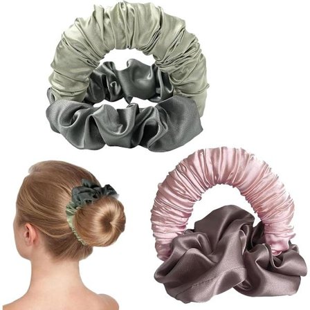 2 stk. - Varmefrit krøllejern - Hårkrøller - Hårruller - Krøller uden varme - Blød Sleep Curl Scrunchie - Til langt, medium hår