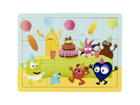 Babblarna rampussel babblarna på kalas - Lyreco - Skola och förskola - Lekmaterial - Pussel - Rampussel