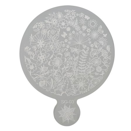 Kynsilakkalevyt Kynsien Koristeluun Peilikuvioilla Kukilla DIY-Maalaus Leimaus Stencil SG-03