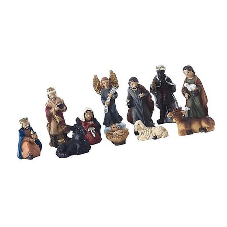 11 kpl Jeesuksen syntymä -hahmot Perinteinen Jeesus-koriste Kevyt kohtauspatsas [HK]