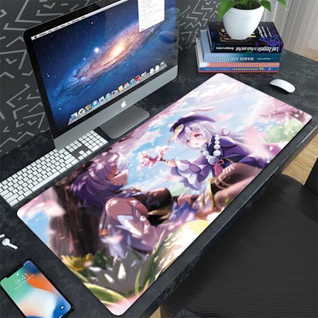 Genshin Impact -pelihahmojen työpöydän hiirenmatto, suuri luova vesitiivis ja likaa hylkivä paksu hiirenmatto, 300*800*3mm