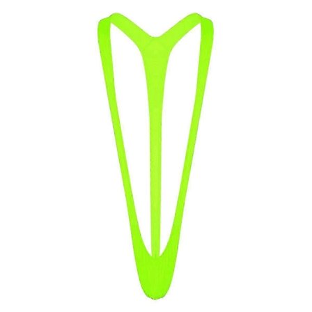 Lysende Fluoro Sexy Menn Mankini Tanga Stretch Åpen Dyp V-Hals Borat Menn Strand Badetøy Badebukse Hot Menn Undertøy (PrettyJ) well