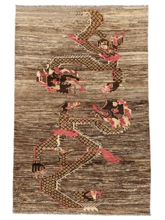 Moroccan Berber - Afghanistan Matta Modern Brun/Orange (Ull, Afghanistan)