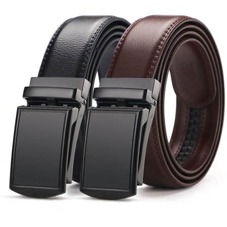 2 kpl miesten vyö halkaistu nahka miesten vyöt automaattinen solki nahkavyö säädettävä lahja miehille lyhennettävä lahja mies lehmännahka musta ruskea