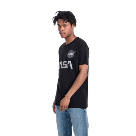 Alpha Industries, Koszulka Nasa Reflective 178501 03 S Czarny, Mężczyzna, Rozmiar: S