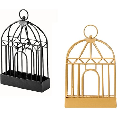 Myggehjulholder, 2 stk. Jern Nordisk Stil Myggespiralholder med Håndtag, Sort og Guld, Innovation Røgelseholder