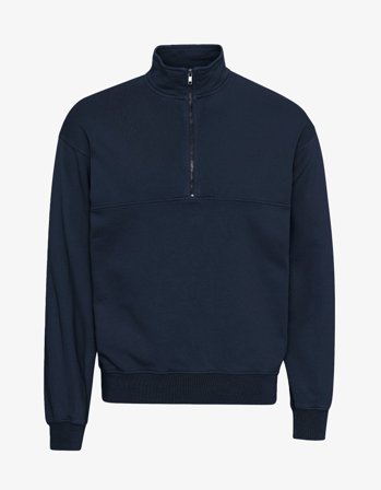 Organic Quarter Zip - Navy Blue - S