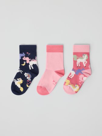 Polarn O. Pyret - 3-pack socks - 22 - 24 - Childrenswear - pink