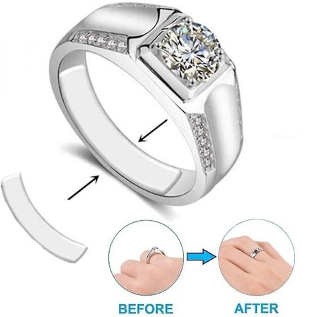 Ringstørrelsesjusterer - Usynlig silikonepude til løse ringe smykkebeskytter [GGL]