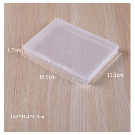 Gjennomsiktig oppbevaringsboks Smykkeperlebeholder 15,5X11,2X1,7CM