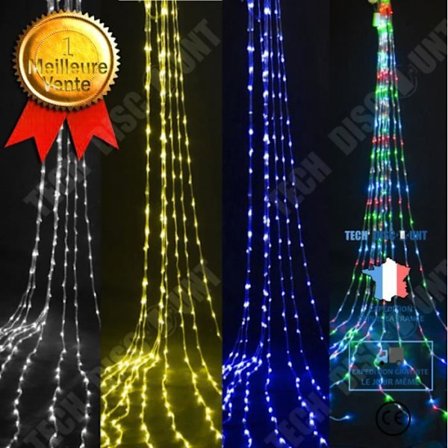 Lysende guirlande - TD - Meteorkaskade - 3x3m - Vandtæt - Blå LED