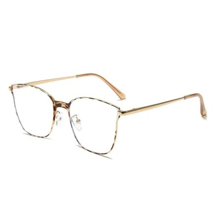 Anti-Blue Light Briller Runde Briller LEOPARD PRINT
