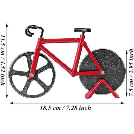 Pizzaleikkuri, Pizzaleikkuri, Pyöräpizzaleikkuri, Tarttumaton Ruostumattomasta Teräksestä Valmistettu Pizza