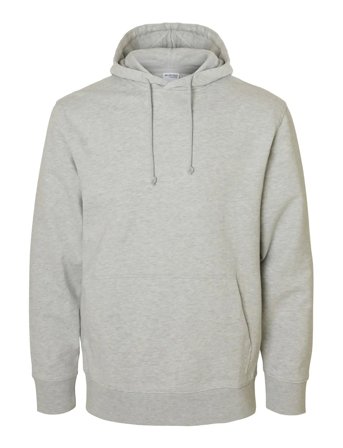 Slhrelaxluke Ls Sweat Hoodie Noos Grey Selected