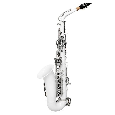 Elegant E-flad Altsaxofon med Hvide Perlemorsknapper, Professionel Saxofon