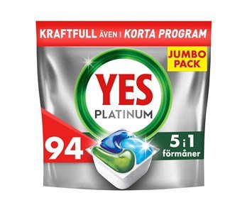 YES-Platinum 94ct-YES Platinum oppvaskmaskin tabletter, 94 stk-Dishwashers-Oppvaskmaskiner
