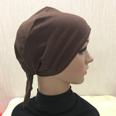 Naisten huivin alla Hijab- cap COFFEE