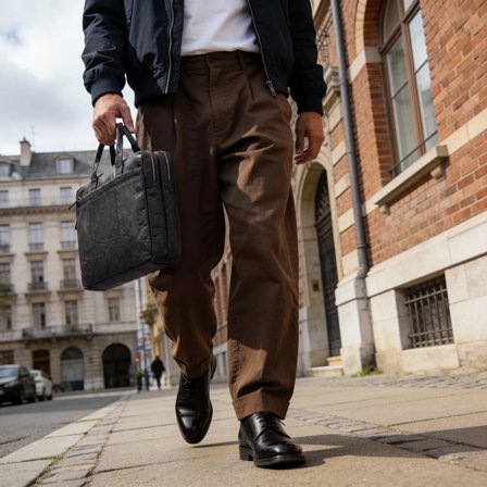Montreal XL Black Leather Laptop Bag for Men - Leather bags