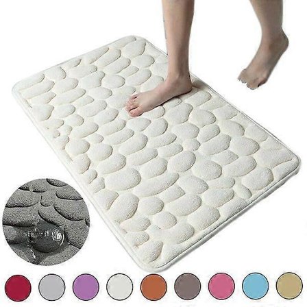 Badrumsmattor Set Badrumsgolvmatta Memory Foam Badrumsmatta Halkfri Tvättbar Matta