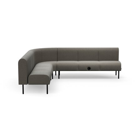 Sofa VARIETY, 90° Innenecke, mit USB-Steckdose, Stoff Pod CS, taupe