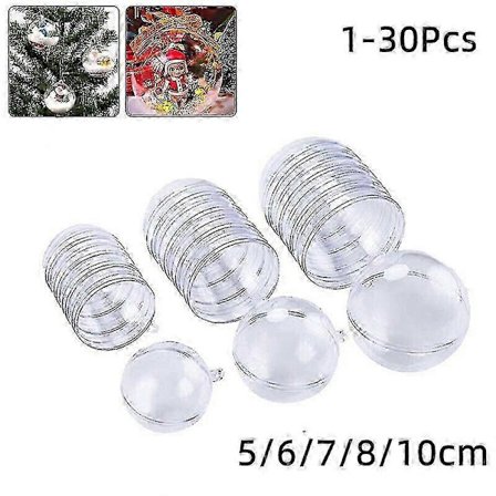 Klare plastik julekugler sfære kugle fyldbar juletræs hængende ornament