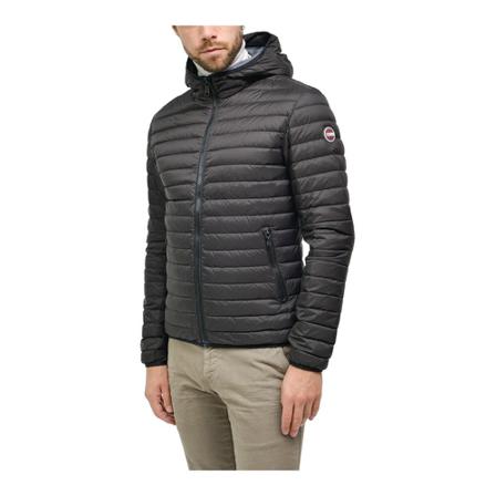 Colmar, Czarny Urban Style Hooded Down Jacket Czarny, Mężczyzna, Rozmiar: L
