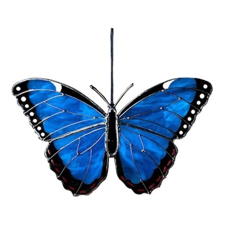 Farget Glass Solfanger Håndlaget Sommerfugl Solfanger Hengende Sommerfuglpanel Vindusdekorasjon for Mamma Kvinner Jikaix-FX-