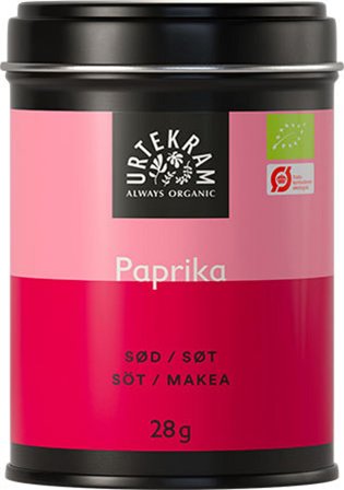 Urtekram Paprika sød Ø 28 g, Helse & Madvarer, Krydderier, Paprika