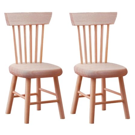 2-pack med simulerade stolar, leksaker, konstgjorda prydnadssaker, fotorekvisita (8,20X4,20X4,20CM, beige)