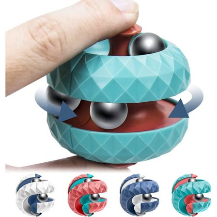Spor Pinball Fingerspinner, Unike Fidget-leker Orbit Ball-leke, Finger Fidget Spinner Cube, Nyhet Perler Spor Infinity Cube Stress Relief Balls, (
