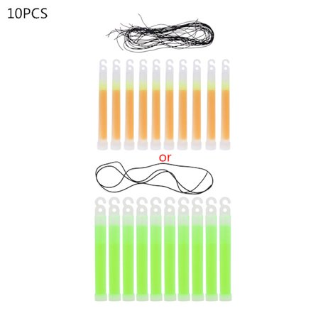 10 stk. Industrielle Glow Sticks Ultra Bright SnapLights med 12 timers varighed