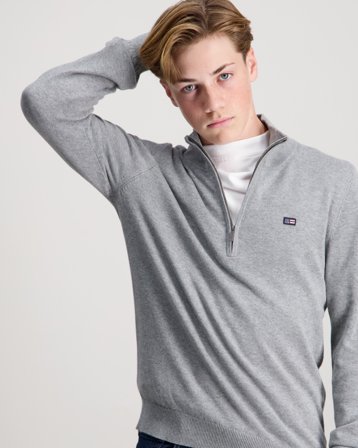 Lexington Freddy Half-Zip Sweater Grå Genser Gutt - Kids Brand Store